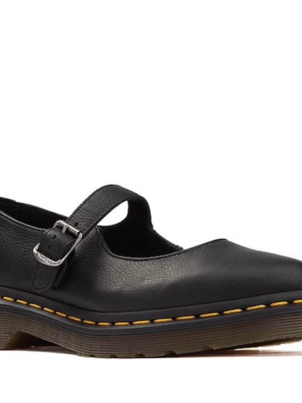 Dr. Martens Black Mary Jane with Yellow Stitching